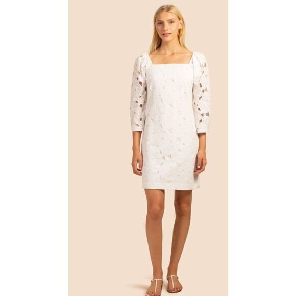 white lace over nude dress DreamDress By PMN Lucy Sheath Nude Wedding Dress Gown Illusion Front Back White Lace Appliqué Floral Embellishment Chapel Train